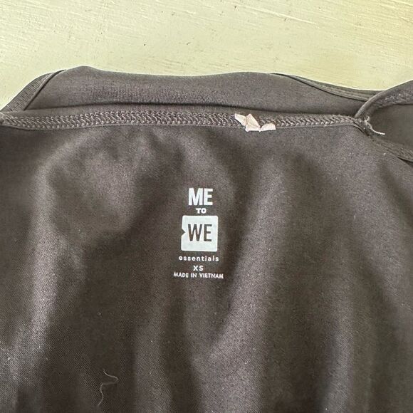 pacsun me to we tie strap tank top black bodysuit size XS - Picture 4 of 7